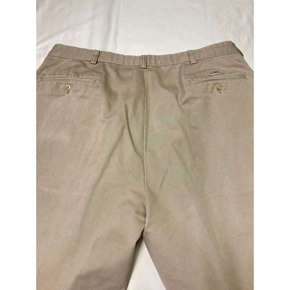 Polo Ralph Lauren Men's Khaki Chino Pants Flat Front Pleated Size 40x27 - Picture 9 of 15